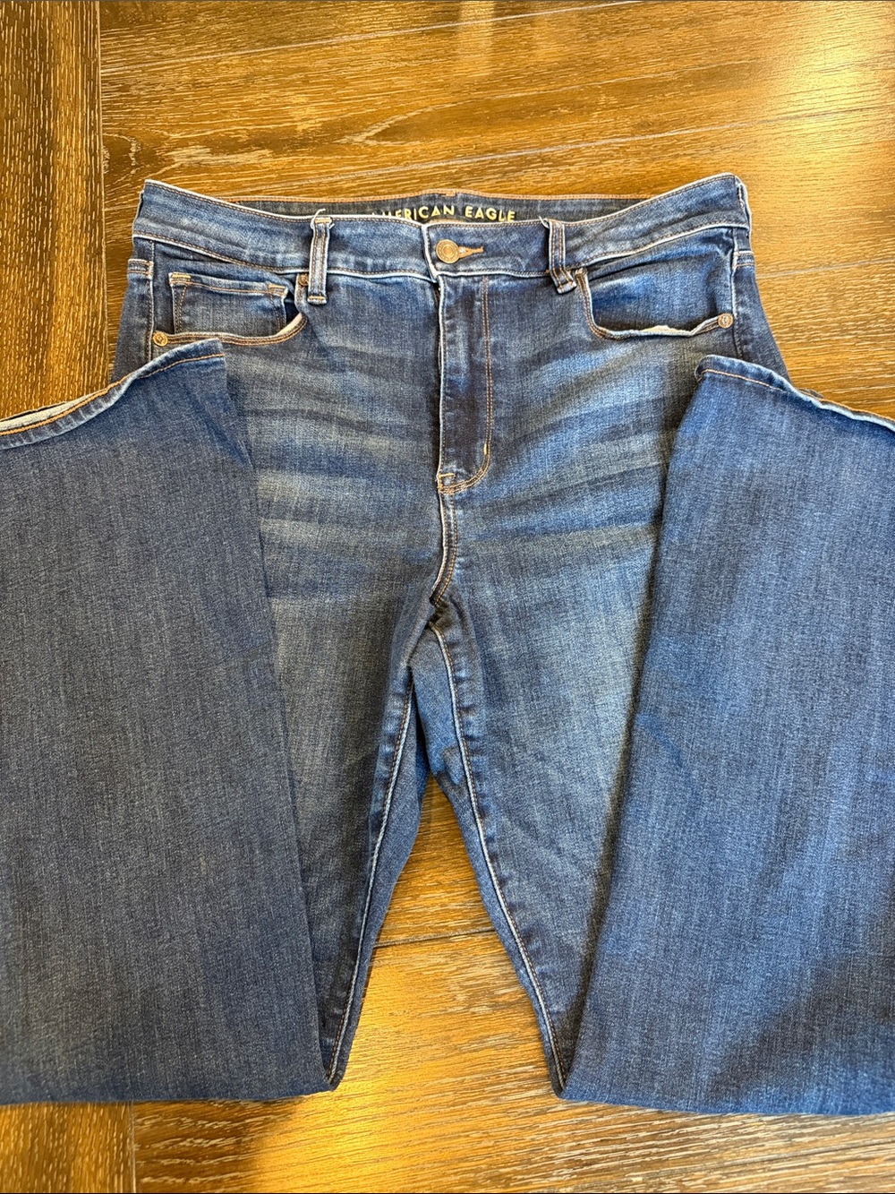 American Eagle Outfitters Light Blue Wide-Leg Jeans